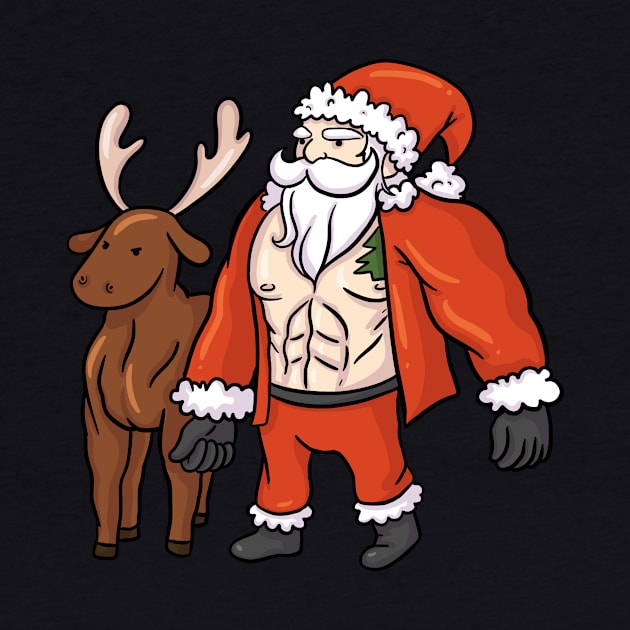 Santa Bodybuilder by LetsBeginDesigns